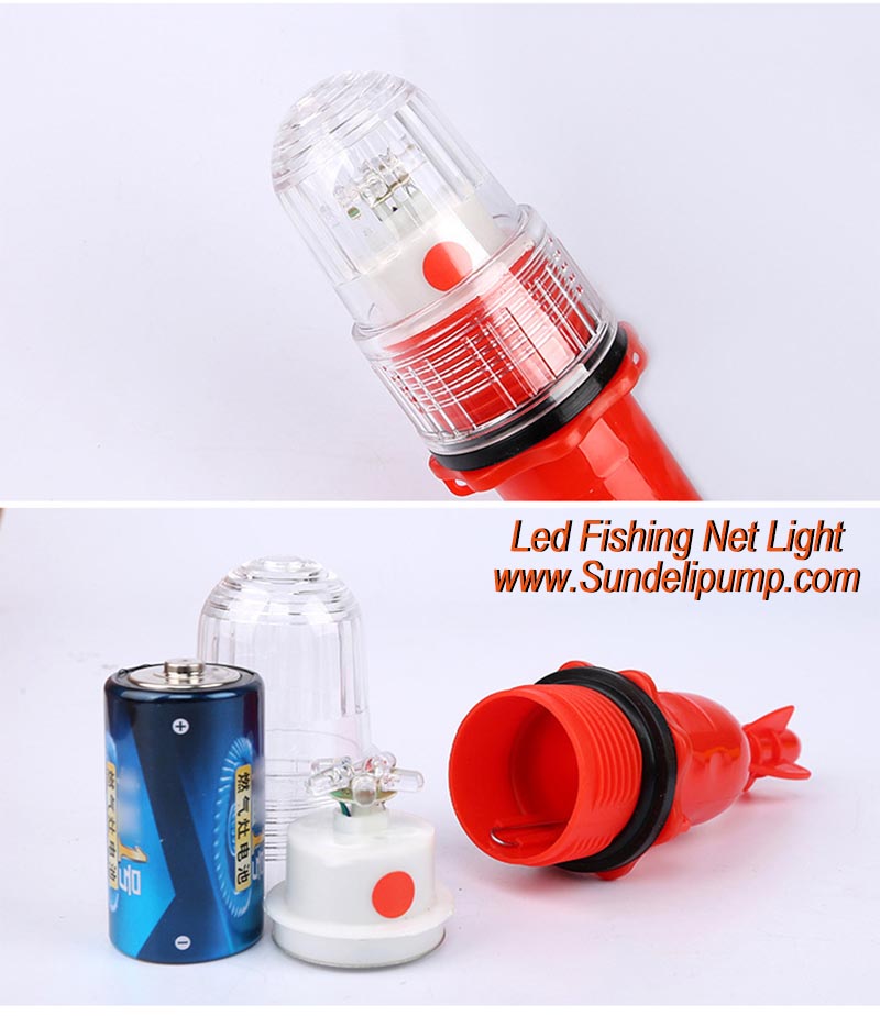 China 1.5V underwater red single color Led fishing net light Automatic flashing in cloudy and dark night