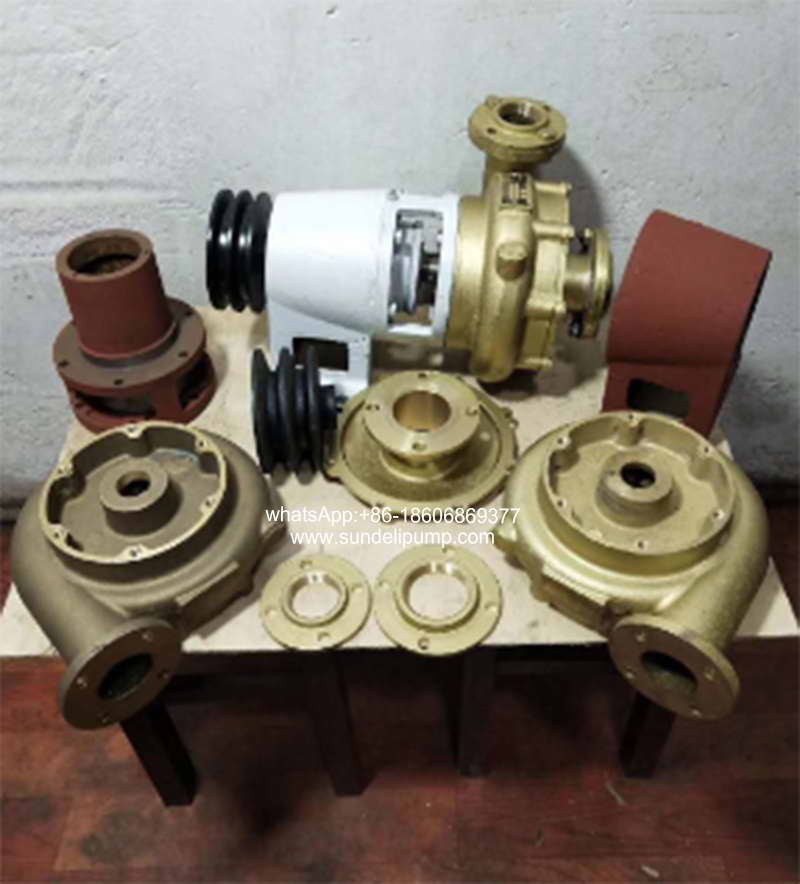 China 2" stainless steel T-3 cooling sea water pump brass impeller brass pump body install on Cummins marine diesel engine