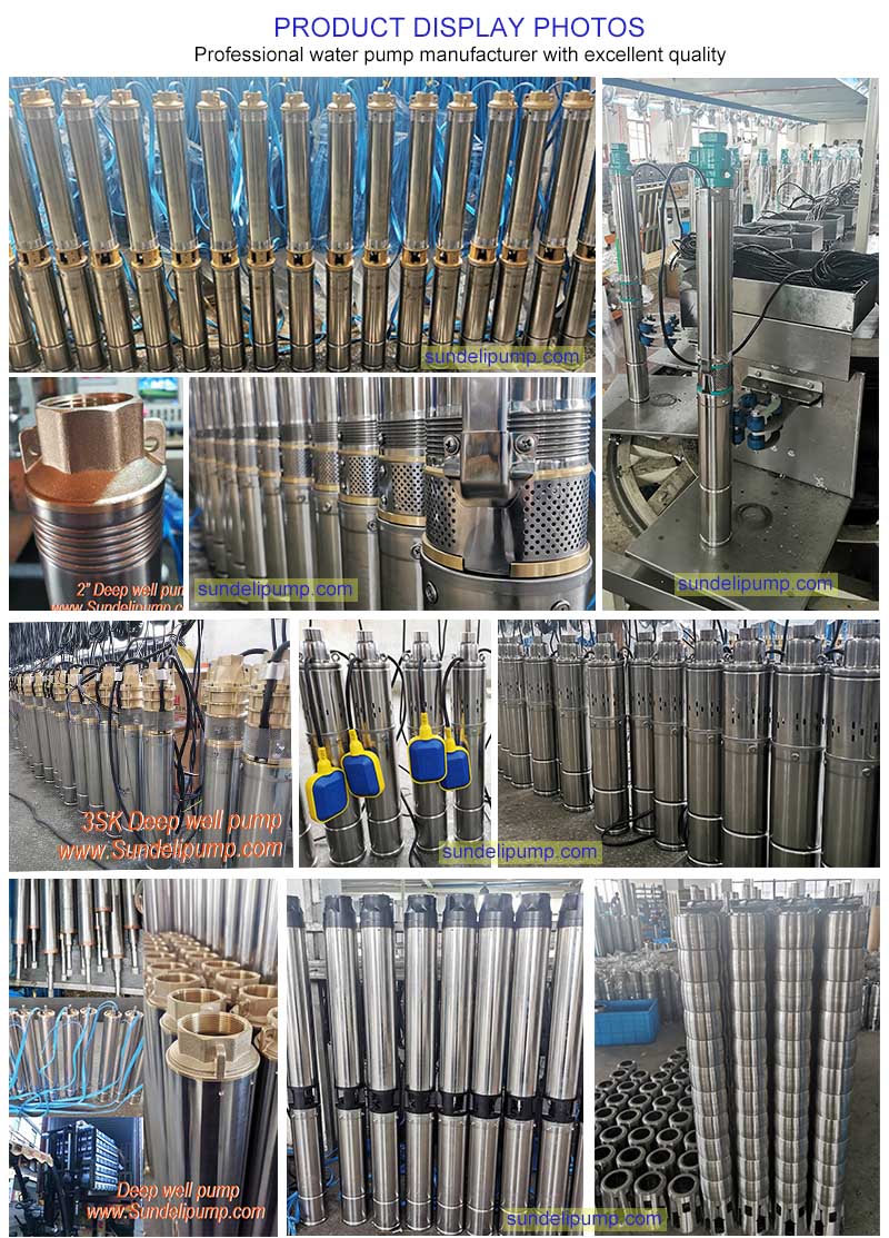 4SDM6/30-3.0KW_DC Solar Pump_China factory Deep well pump Submersible pump  Sea water pump marine control cable