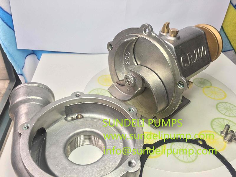 Turkey good quality CR200-R right rotation stainless steel diesel marine engine cooling sea raw water pump